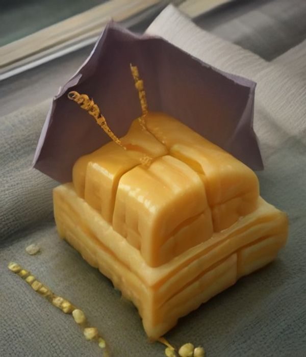 糖心蜜桃与普通蜜桃并排剖面对比图，左侧糖心蜜桃核周围有明显深色糖心圈，右侧普通蜜桃果肉颜色均匀无明显变化